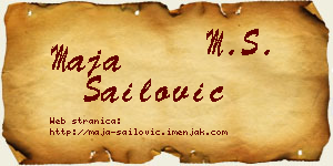 Maja Sailović vizit kartica